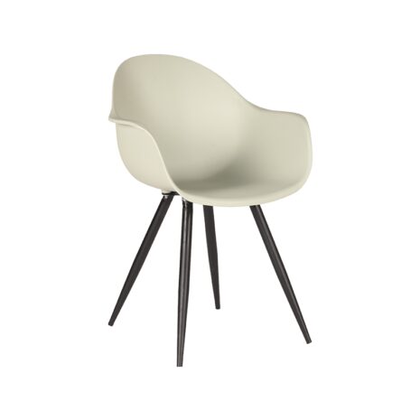 0eetkamerstoel luca breeze pp zwart metaal 58x54x85 cm perspectief