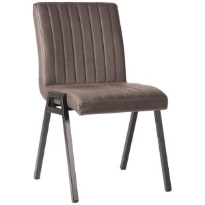 LABEL51 Eetkamerstoel Matz - Antraciet - Microfiber