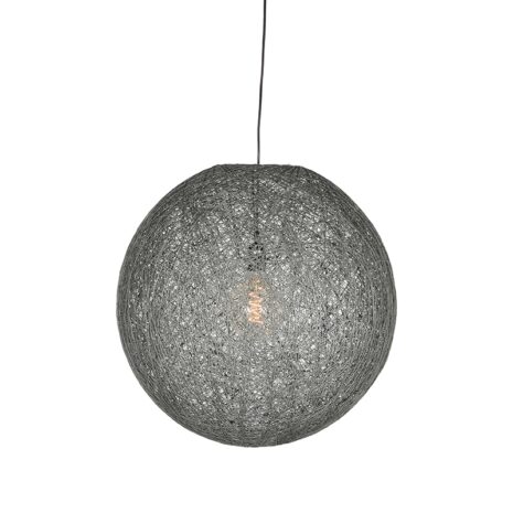 0hanglamp twist grijs vlas 45x45x45 cm voorkant aan 1 0hanglamp twist grijs vlas 45x45x45 cm voorkant aan 1