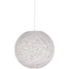 0hanglamp twist wit vlas 30x30x30 cm voorkant aan 1