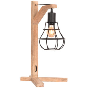 LABEL51 Tafellamp Drop - Zwart - Mangohout