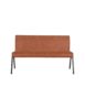1Eetkamerbank Matz Cognac Microvezel 145x62x86 cm Voorkant