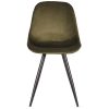 1Eetkamerstoel Capri Army Fluweel 46x56x88 Cm Voorkant