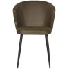 1Eetkamerstoel Wave Army Microvezel 58x60x85 cm Voorkant 1