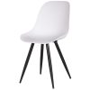 1eetkamerstoel monza wit pp zwart metaal 46x54x85 cm perspectief 1