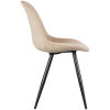 2Eetkamerstoel Capri 46x56x88 Cm Zand Fluweel Zijkant