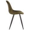 2Eetkamerstoel Capri Army Fluweel 46x56x88 Cm Zijkant