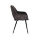 2Eetkamerstoel Chair Fer Antraciet Velours 60x59x87 cm Zij