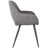 2Eetkamerstoel Fer Grijs Boucle 59x57x87 Cm Zijkant