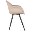 2Eetkamerstoel Forli 60x58x83 Zand Fluweel Zijkant