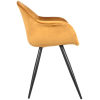 2Eetkamerstoel Forli Oker Fluweel 60x58x83 Cm Zijaanzicht 2Eetkamerstoel Forli Oker Fluweel 60x58x83 Cm Zijaanzicht