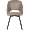 2Eetkamerstoel Lewis 52x58x84 Cm Taupe Micro Suede Voorkant