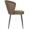 2Eetkamerstoel Wave Army Microvezel 58x60x85 cm Zijkant 1