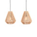 2Hanglamp Ibiza Diamond 2 Lichts 80x33x150 Cm Naturel Voorkant