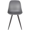 2eetkamerstoel monza antraciet pp zwart metaal 46x54x85 cm voorkant
