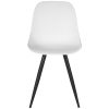 2eetkamerstoel monza wit pp zwart metaal 46x54x85 cm voorkant