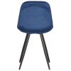 3Eetkamerstoel Capri Blauw Fluweel 46x56x88 Cm Achterkant 3Eetkamerstoel Capri Blauw Fluweel 46x56x88 Cm Achterkant