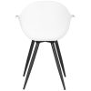 3eetkamerstoel luca wit pp zwart metaal 58x54x85 cm achterkant 3eetkamerstoel luca wit pp zwart metaal 58x54x85 cm achterkant