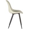 3eetkamerstoel monza breeze pp zwart metaal 46x54x85 cm zijkant