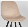 4Eetkamerstoel Capri 46x56x88 Cm Zand Fluweel Detail