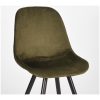 4Eetkamerstoel Capri Army Fluweel 46x56x88 Cm Detail