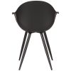 4eetkamerstoel luca zwart pp zwart metaal 58x54x85 cm achterkant