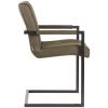 4eetkamerstoel milo army microvezel 55x55x85 cm zijkant