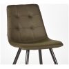 5eetkamerstoel jay army microvezel zwart metaal 46x54x88 cm detail