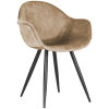 7Eetkamerstoel Forli 60x58x83 Zand Fluweel Perspectief