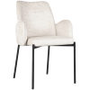 0Eetkamerstoel Joni 55x60x86 Cm Creme Elegance Perspectief