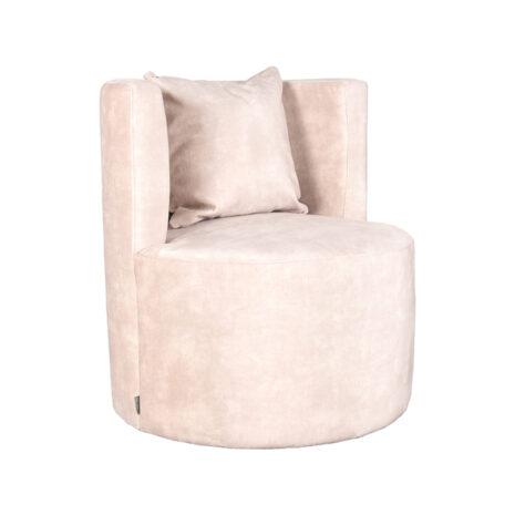 0Fauteuil Evy 65cm Naturel Velours Perspectief