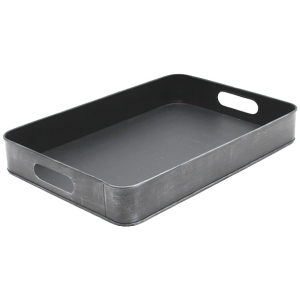 Dienblad Grijs Metaal - M 44x31x6cm