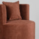 4Fauteuil Evy 65cm Rust Velours Detail