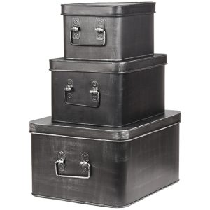 Opbergdozen en manden