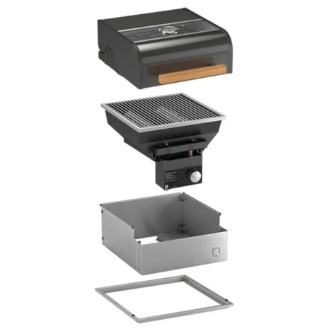ONEQ Flame inbouwset met grilldeksel ONEQ - Flame inbouwset met grilldeksel