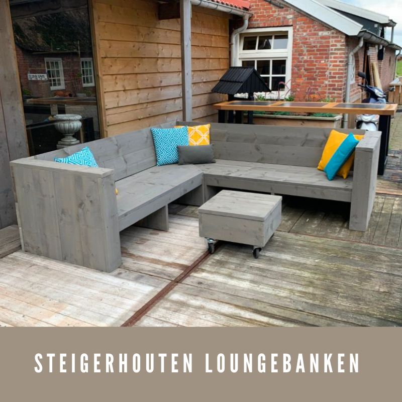 Steigerhouten loungebanken