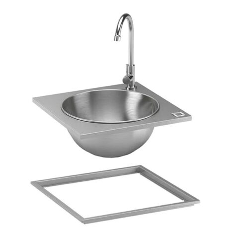 Wet inbouwset rvs OneQ spoelbak met kraan