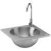 Wet inox spoelbak met kraan - rvs - OneQ