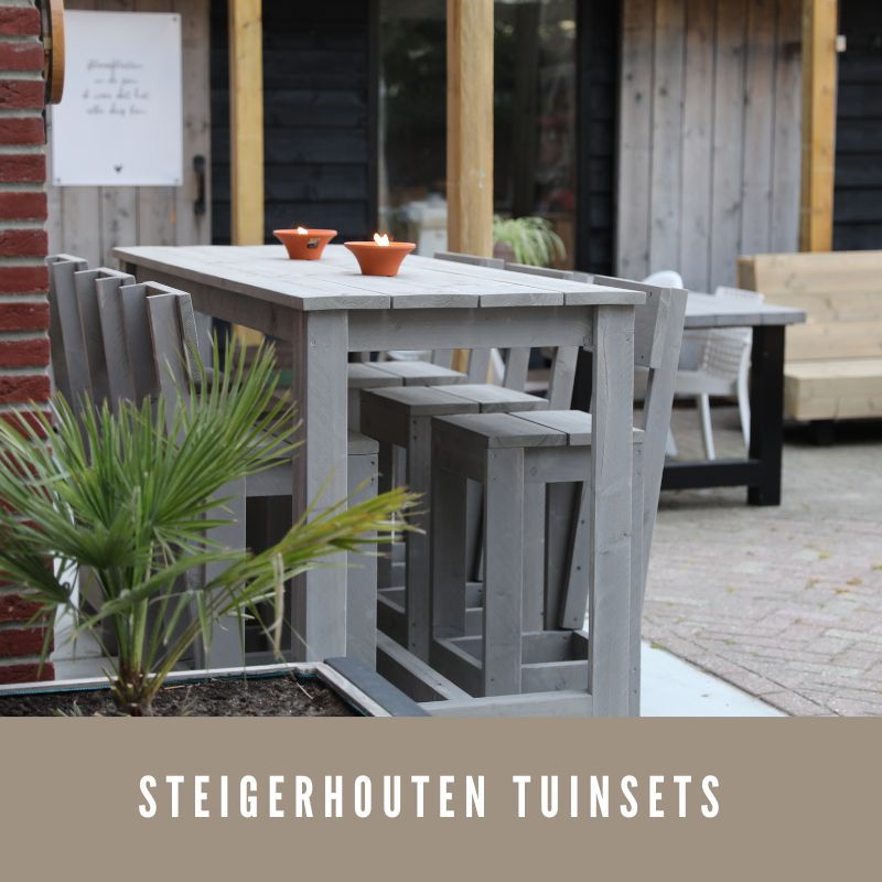 steigerhouten tuinsets