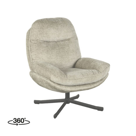 0Fauteuil Noel 80x66x57 cm Beige Elegance Perspectief 360 fauteuil noel beige elegance