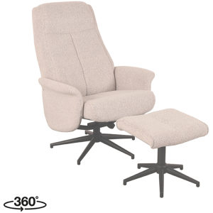 Relaxfauteuil Bergen + Ottomane 77x76x105 cm