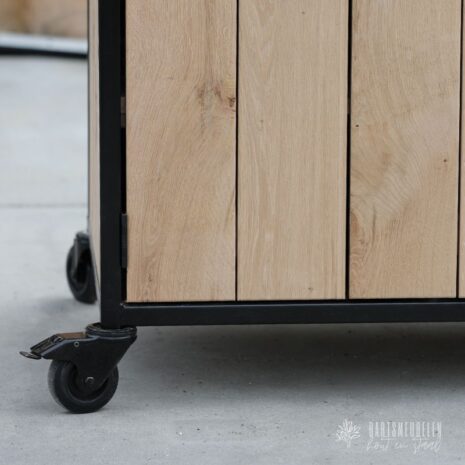 Eiken Buiten keuken op wielen Gouda