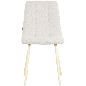 Boucle Eetkamerstoel Nino Naturel met witte poten
