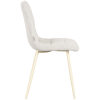 1Eetkamerstoel Nino 54x45x89 Cm Touch Champagne Zijkant