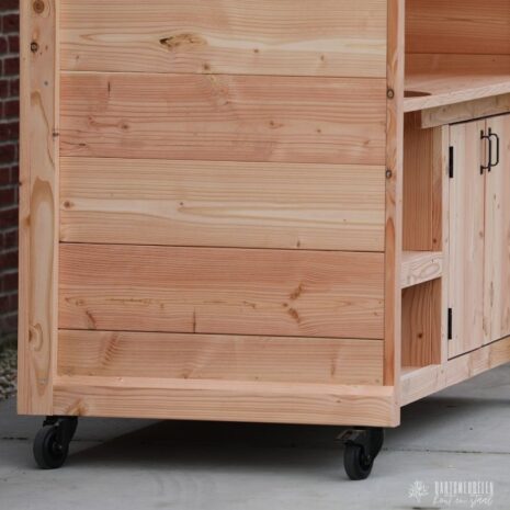 Buitenkeuken met Overkapping Douglas Milaan zijkant afbeelding detail