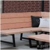 details Loungebank U-vormig douglas met stalen frame