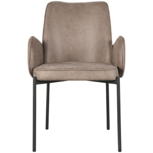 Eetkamerstoel Joni - Taupe Microfiber