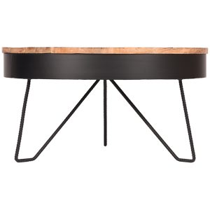 Salontafel Saran - Zwart Metaal -Rond 80 cm