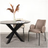4Eetkamerstoel Joni 55x60x86 Cm Taupe Micro Suede Setting