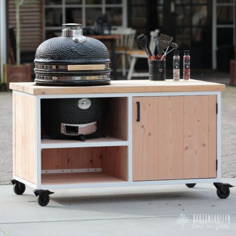 Douglas Buitenkeuken Sprundel met wit stalen frame